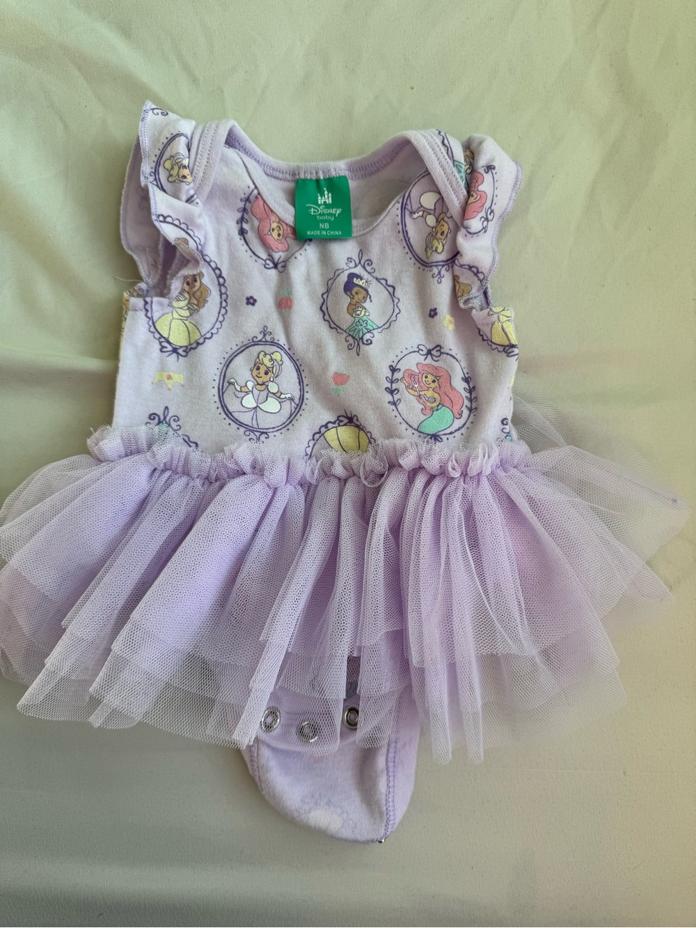 Disney Lavender Princess Tulle Tutu Onesie